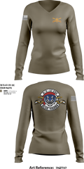 Delta Troop 3-17 CAV 34890879 Women's Long Sleeve V-neck Shirt - 23