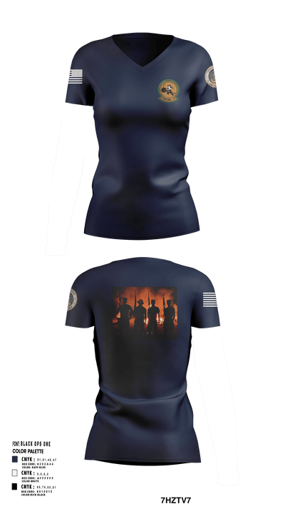 Twin cities squadron 18452981 Women's Short Sleeve V-neck Shirt - 126