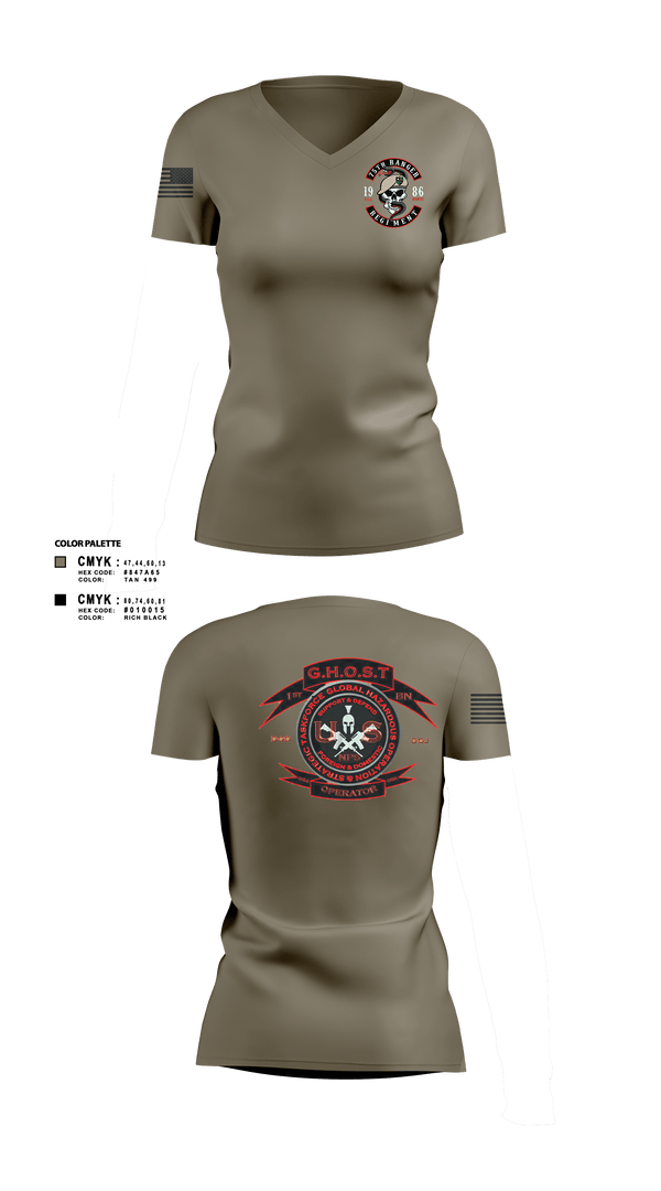 Womens Short Sleeve Vneck Shirt, Green Beret, Space Force, Teamtime, Team time, sublimation, custom sports apparel, team uniforms, spirit wear, spiritwear, sports uniforms, custom shirts, team store, custom team store, fundraiser sports, apparel fundraiser