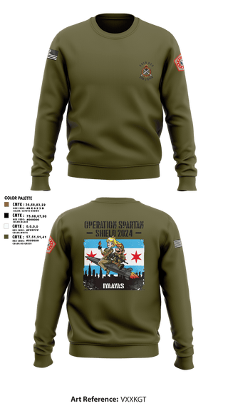 Crew Neck Sweatshirt, 34th DSB, Army, Teamtime, Team time, sublimation, custom sports apparel, team uniforms, spirit wear, spiritwear, sports uniforms, custom shirts, team store, custom team store, fundraiser sports, apparel fundraiser