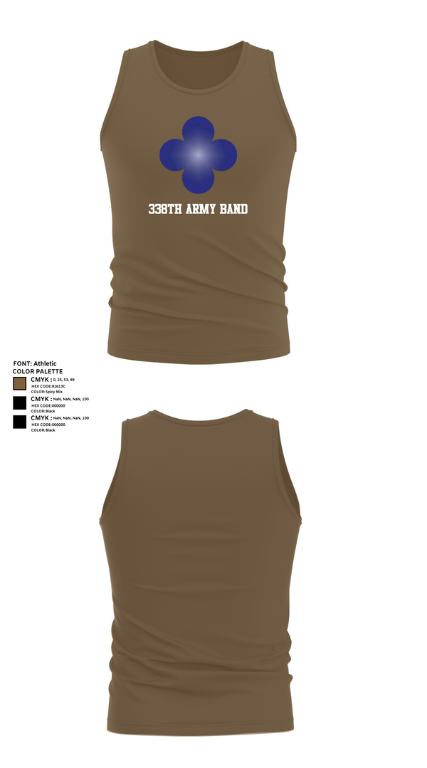 Tank Top, 338th Army Band, Army, Teamtime, Team time, sublimation, custom sports apparel, team uniforms, spirit wear, spiritwear, sports uniforms, custom shirts, team store, custom team store, fundraiser sports, apparel fundraiser