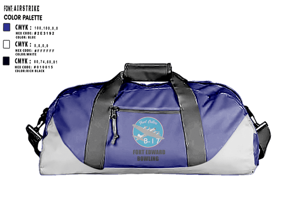 Duffle Bag, Fort Edward High School Bowling, Bowling, Teamtime, Team time, sublimation, custom sports apparel, team uniforms, spirit wear, spiritwear, sports uniforms, custom shirts, team store, custom team store, fundraiser sports, apparel fundraiser