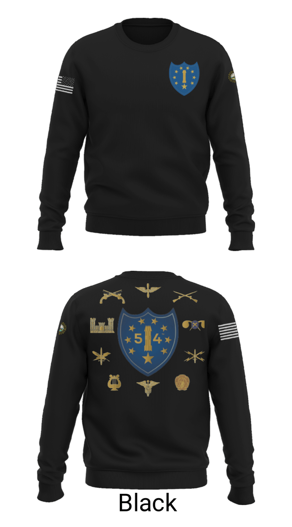 Crew Neck Sweatshirt, 54th Troop Command, National Guard, Teamtime, Team time, sublimation, custom sports apparel, team uniforms, spirit wear, spiritwear, sports uniforms, custom shirts, team store, custom team store, fundraiser sports, apparel fundraiser