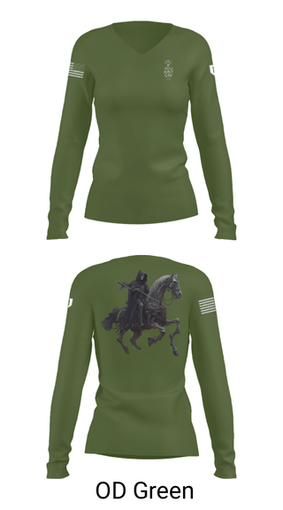 Womens Long Sleeve Vneck Shirt, Longknife, Army, Teamtime, Team time, sublimation, custom sports apparel, team uniforms, spirit wear, spiritwear, sports uniforms, custom shirts, team store, custom team store, fundraiser sports, apparel fundraiser