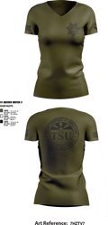 TSU 97360574 Women's Short Sleeve V-neck Shirt - 5