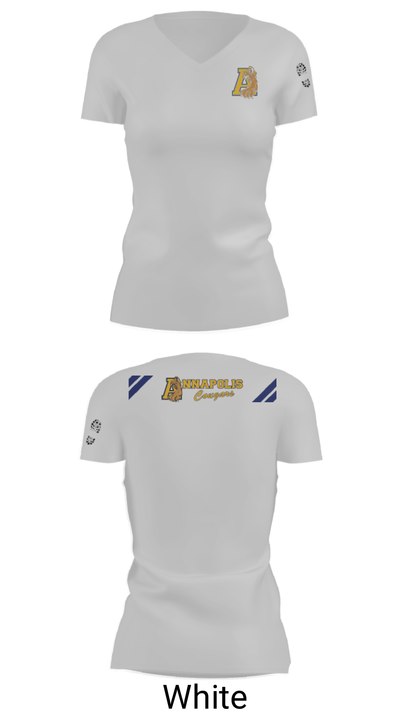 AHS STEP TEAM 90030134 Women's Short Sleeve V-neck Shirt - 19
