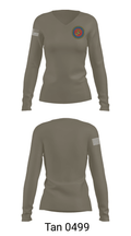 189/34th unit 69510523 Women's Long Sleeve V-neck Shirt - 77