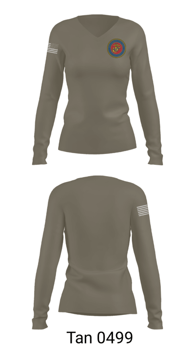 189/34th unit 69510523 Women's Long Sleeve V-neck Shirt - 77