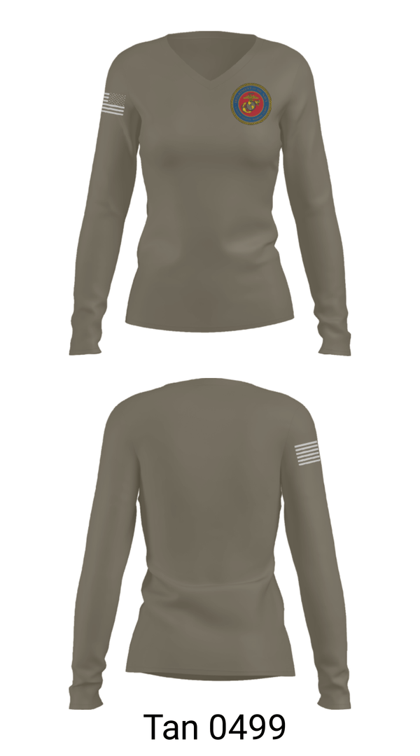 Women's Long Sleeve Vneck Shirt, 189/34th unit, Marines, Teamtime, Team time, sublimation, custom sports apparel, team uniforms, spirit wear, spiritwear, sports uniforms, custom shirts, team store, custom team store, fundraiser sports, apparel fundraiser