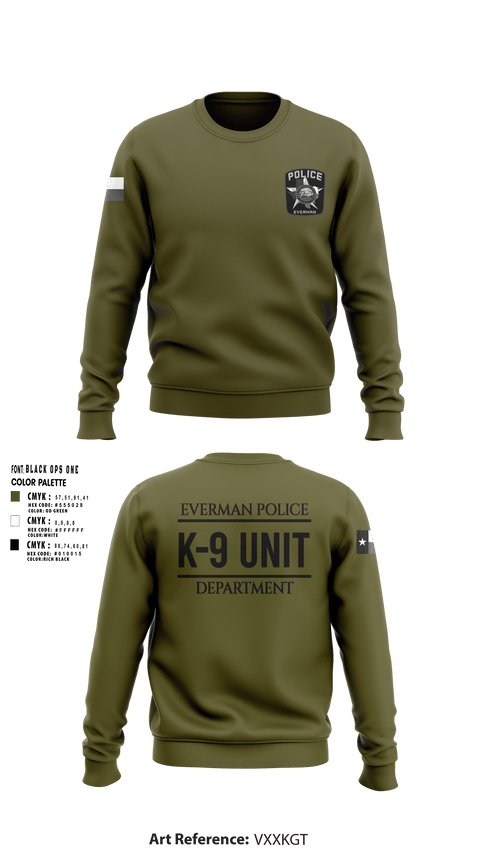 Crew Neck Sweatshirt, K9-Unit, Police, Teamtime, Team time, sublimation, custom sports apparel, team uniforms, spirit wear, spiritwear, sports uniforms, custom shirts, team store, custom team store, fundraiser sports, apparel fundraiser
