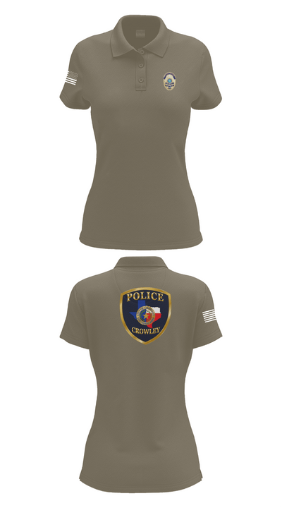 Crowley Police Department 8097883 Women's Short Sleeve Performance Polo  - 71
