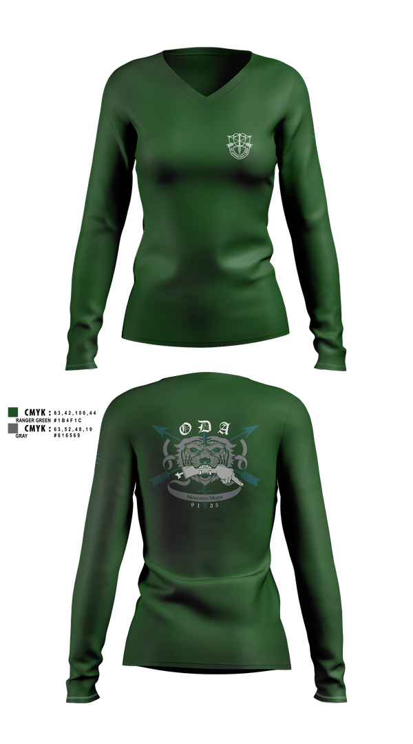 Womens Long Sleeve Vneck Shirt, 9135, National Guard, Teamtime, Team time, sublimation, custom sports apparel, team uniforms, spirit wear, spiritwear, sports uniforms, custom shirts, team store, custom team store, fundraiser sports, apparel fundraiser