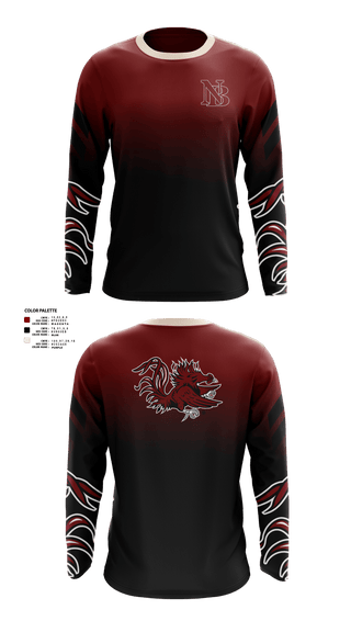 Long Sleeve Performance Shirt, New Brockton High School Basketball, Men's Basketball, Teamtime, Team time, sublimation, custom sports apparel, team uniforms, spirit wear, spiritwear, sports uniforms, custom shirts, team store, custom team store, fundraiser sports, apparel fundraiser