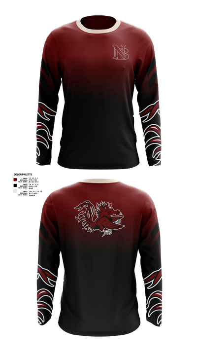 New Brockton High School 56621565 Long Sleeve Performance Shirt - 1