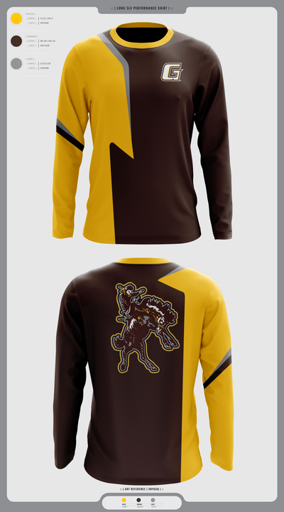 Garden City Broncbusters 16603778 Long Sleeve Performance Shirt - 2