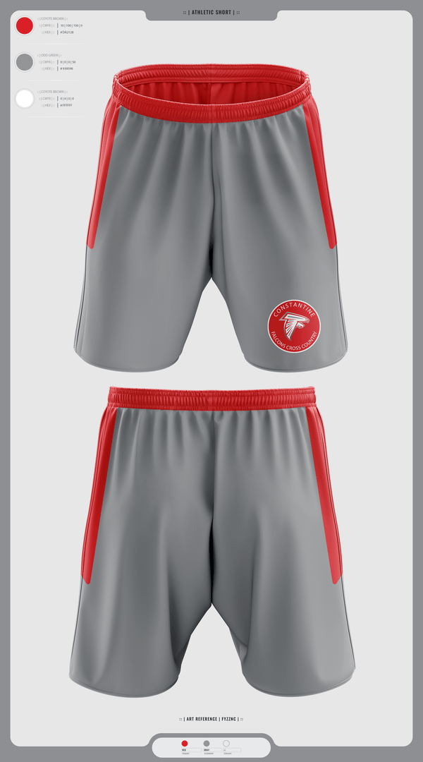 Athletic Shorts With Pockets, Constantine High School Cross Country, Cross Country, Teamtime, Team time, sublimation, custom sports apparel, team uniforms, spirit wear, spiritwear, sports uniforms, custom shirts, team store, custom team store, fundraiser sports, apparel fundraiser