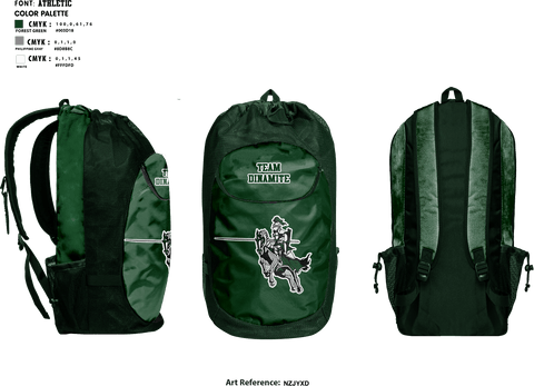 Gear Bag, Team Dinamite, Wrestling, Teamtime, Team time, sublimation, custom sports apparel, team uniforms, spirit wear, spiritwear, sports uniforms, custom shirts, team store, custom team store, fundraiser sports, apparel fundraiser