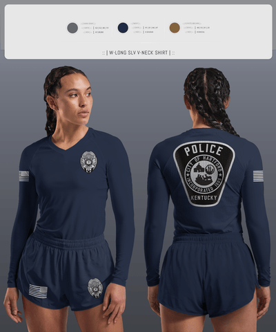 Hartford Police Department 37049516 Women's Long Sleeve V-neck Shirt -1 5
