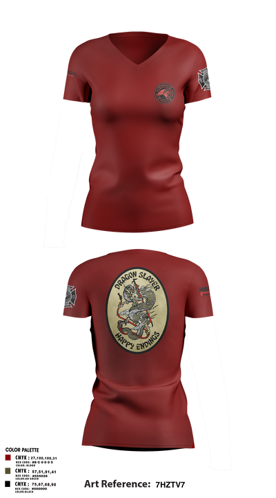 Marine Wing Support Squadron 473 1974878 Women's Short Sleeve V-neck Shirt - 1