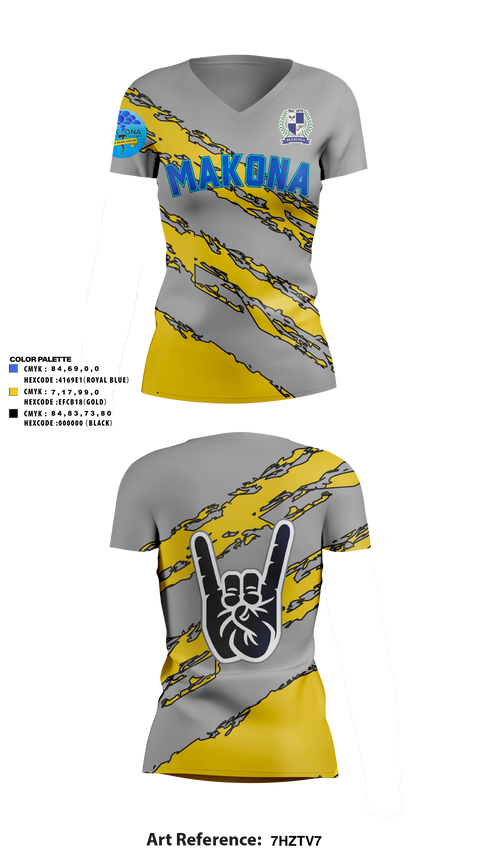 Womens Short Sleeve Vneck Shirt, MAKONA Frat, E-Sports, Teamtime, Team time, sublimation, custom sports apparel, team uniforms, spirit wear, spiritwear, sports uniforms, custom shirts, team store, custom team store, fundraiser sports, apparel fundraiser