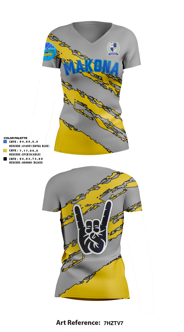 Womens Short Sleeve Vneck Shirt, MAKONA Frat, E-Sports, Teamtime, Team time, sublimation, custom sports apparel, team uniforms, spirit wear, spiritwear, sports uniforms, custom shirts, team store, custom team store, fundraiser sports, apparel fundraiser