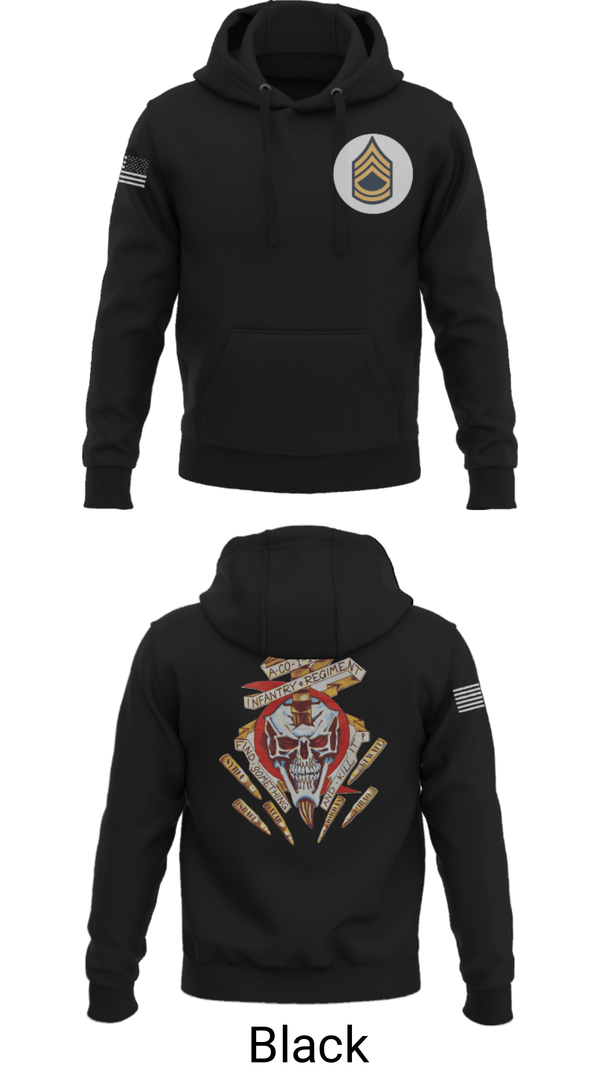 Hoodie, A Co 1/155 INF, Army, Teamtime, Team time, sublimation, custom sports apparel, team uniforms, spirit wear, spiritwear, sports uniforms, custom shirts, team store, custom team store, fundraiser sports, apparel fundraiser