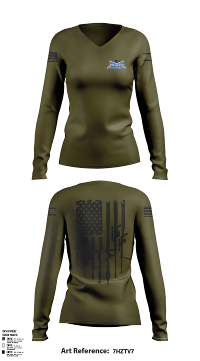 PSA gear 85024144 Women's Long Sleeve V-neck Shirt - 1