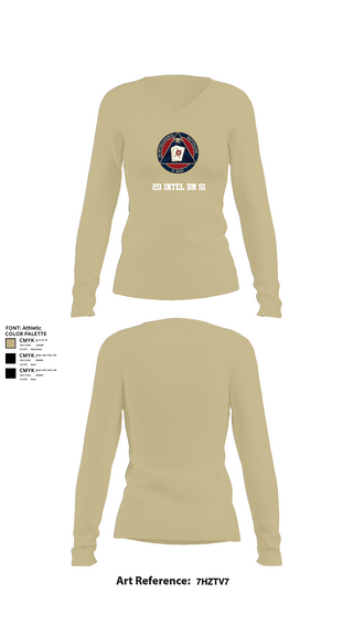 Womens Long Sleeve Vneck Shirt 1, 2D INTEL BN S1, Marines, Teamtime, Team time, sublimation, custom sports apparel, team uniforms, spirit wear, spiritwear, sports uniforms, custom shirts, team store, custom team store, fundraiser sports, apparel fundraiser