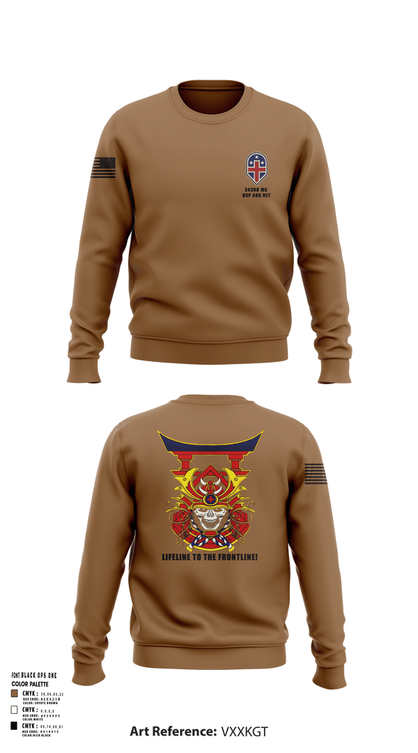 Crew Neck Sweatshirt, 343rd Medical Hospital Augmentation Detachment, , Teamtime, Team time, sublimation, custom sports apparel, team uniforms, spirit wear, spiritwear, sports uniforms, custom shirts, team store, custom team store, fundraiser sports, apparel fundraiser