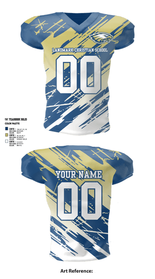 Football Jersey, Landmark Christian School Football, , Teamtime, Team time, sublimation, custom sports apparel, team uniforms, spirit wear, spiritwear, sports uniforms, custom shirts, team store, custom team store, fundraiser sports, apparel fundraiser
