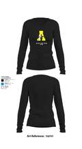 Airport High School Cheer 33792869 Women's Long Sleeve V-neck Shirt - 10