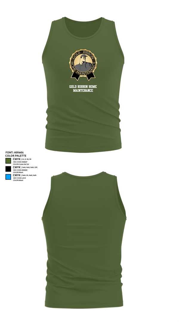 Tank Top, Gold Ribbon Home Maintenance, , Teamtime, Team time, sublimation, custom sports apparel, team uniforms, spirit wear, spiritwear, sports uniforms, custom shirts, team store, custom team store, fundraiser sports, apparel fundraiser