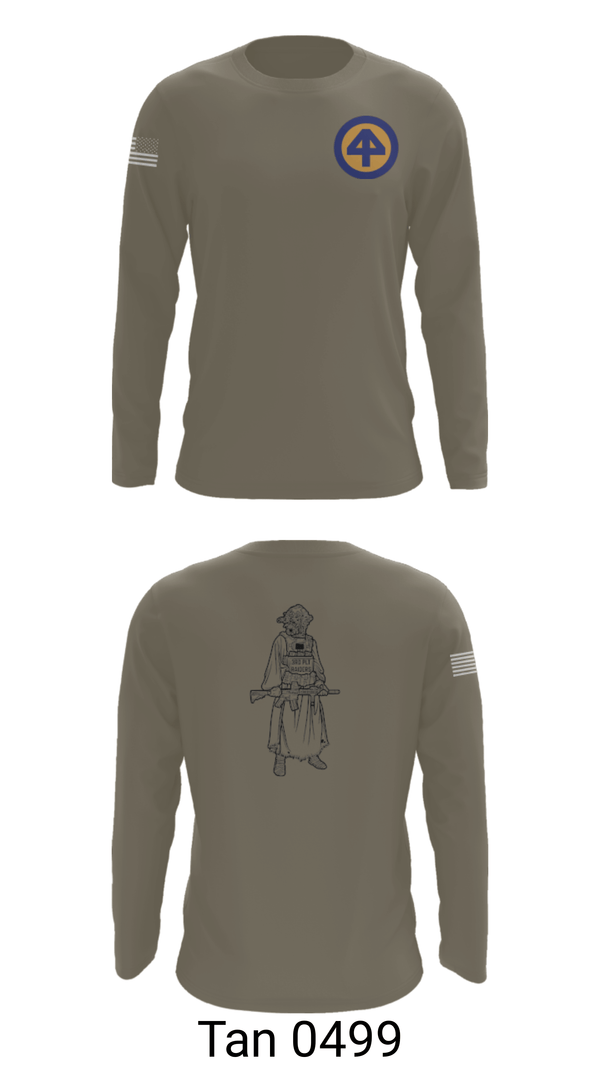 Long Sleeve Performance Shirt, A Co 1/1-114th, Army, Teamtime, Team time, sublimation, custom sports apparel, team uniforms, spirit wear, spiritwear, sports uniforms, custom shirts, team store, custom team store, fundraiser sports, apparel fundraiser