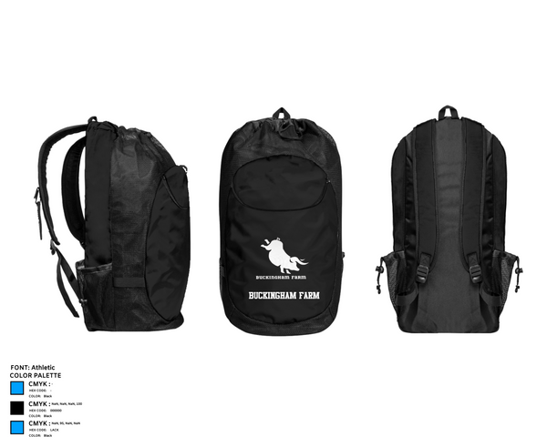 Gear Bag, Buckingham Farm, , Teamtime, Team time, sublimation, custom sports apparel, team uniforms, spirit wear, spiritwear, sports uniforms, custom shirts, team store, custom team store, fundraiser sports, apparel fundraiser