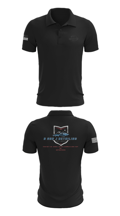 B and J Detailing 43609059 Short Sleeve Performance Polo - 28