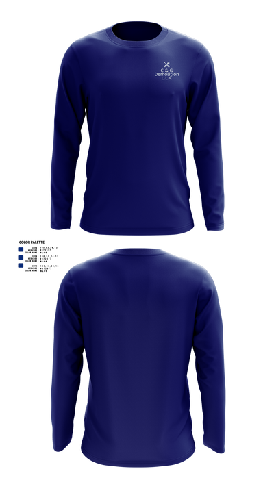 C&G Demolition L.L.C 56452026 Long Sleeve Performance Shirt 2