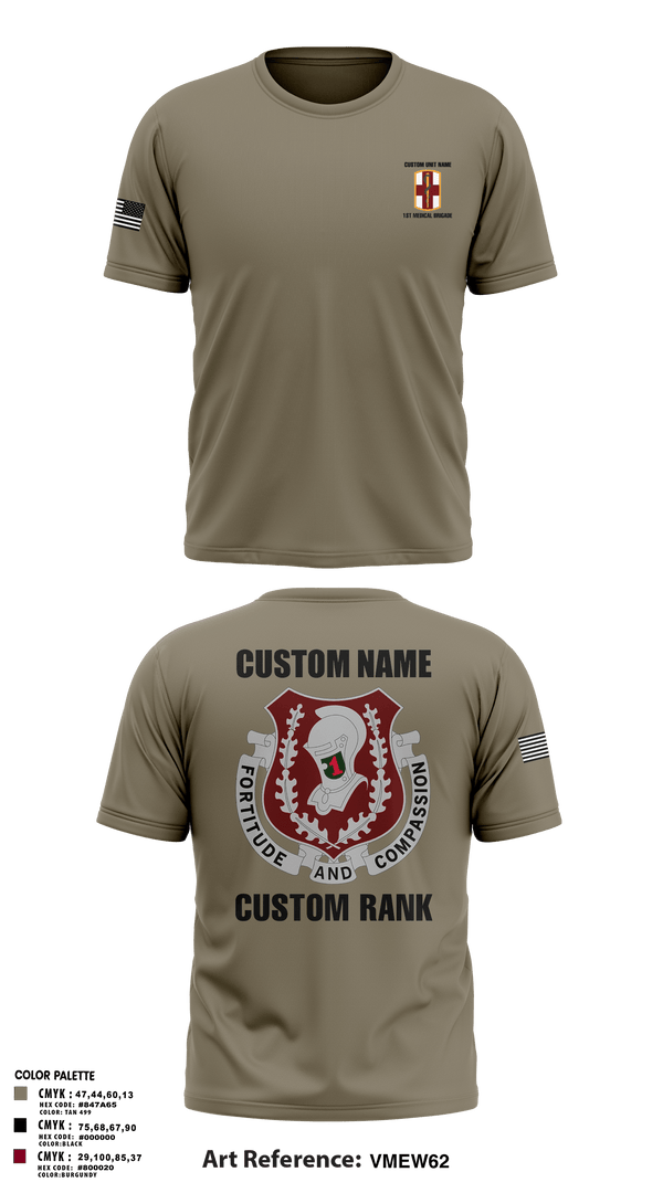 Old School Cotton Feel Shirt, 1st Medical Brigade, , Teamtime, Team time, sublimation, custom sports apparel, team uniforms, spirit wear, spiritwear, sports uniforms, custom shirts, team store, custom team store, fundraiser sports, apparel fundraiser