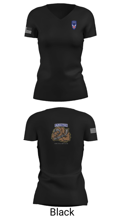 539th CTC(L) 64656051 Women's Short Sleeve V-neck Shirt - 28