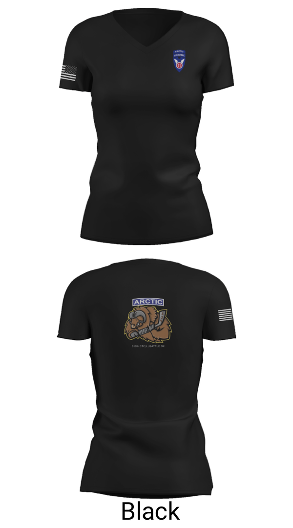 Women's Short Sleeve Vneck Shirt, 539th CTC(L), Army, Teamtime, Team time, sublimation, custom sports apparel, team uniforms, spirit wear, spiritwear, sports uniforms, custom shirts, team store, custom team store, fundraiser sports, apparel fundraiser