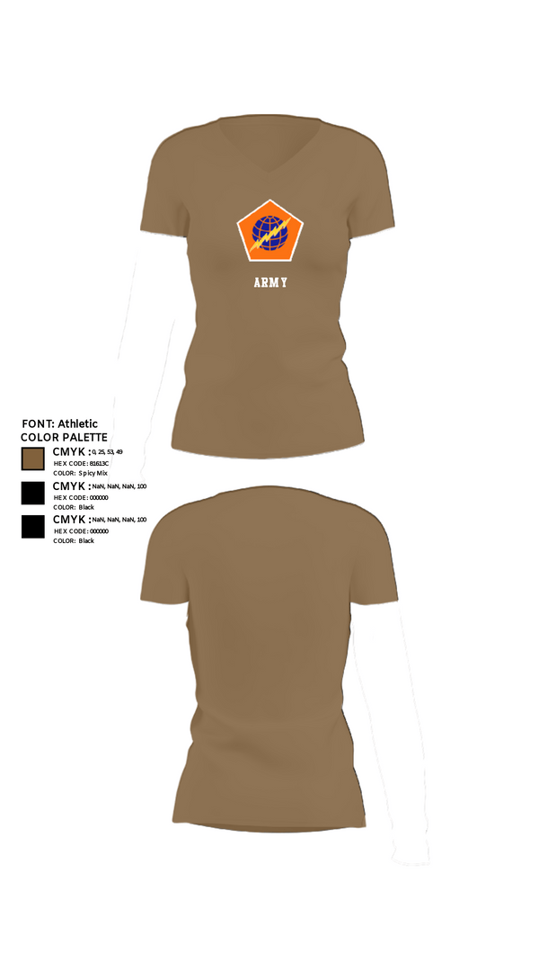 Women's Short Sleeve Vneck Shirt, 98th Expeditionary Signal Battalion, Army, Teamtime, Team time, sublimation, custom sports apparel, team uniforms, spirit wear, spiritwear, sports uniforms, custom shirts, team store, custom team store, fundraiser sports, apparel fundraiser