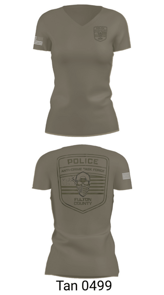 Womens Short Sleeve Vneck Shirt, Fulton County Anti-Crime Task Force, , Teamtime, Team time, sublimation, custom sports apparel, team uniforms, spirit wear, spiritwear, sports uniforms, custom shirts, team store, custom team store, fundraiser sports, apparel fundraiser