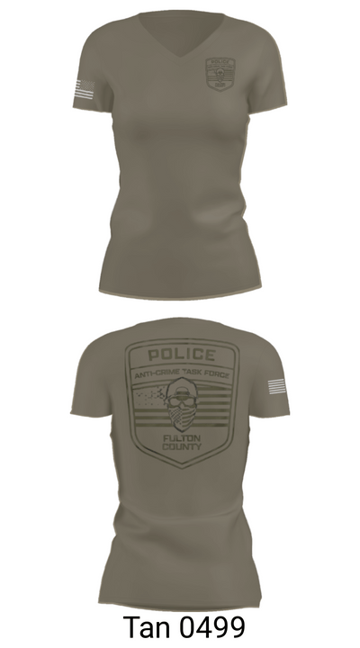 Fulton County Anti-Crime Task Force 27594594 Women's Short Sleeve V-neck Shirt - 65