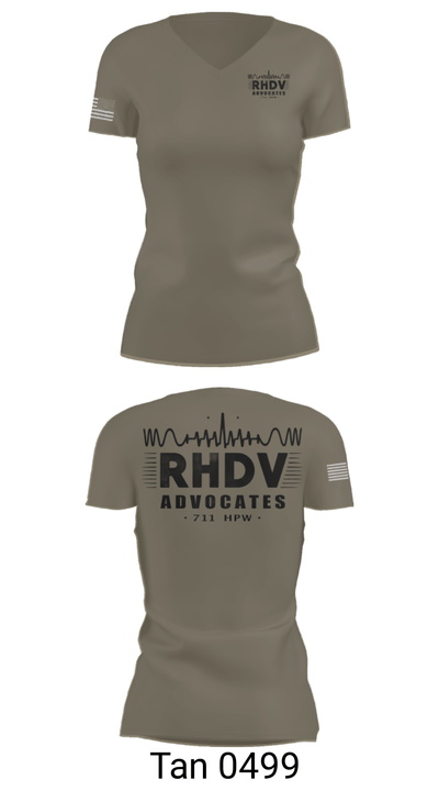 711 HPW/RHDV 93111099 Women's Short Sleeve V-neck Shirt - 68