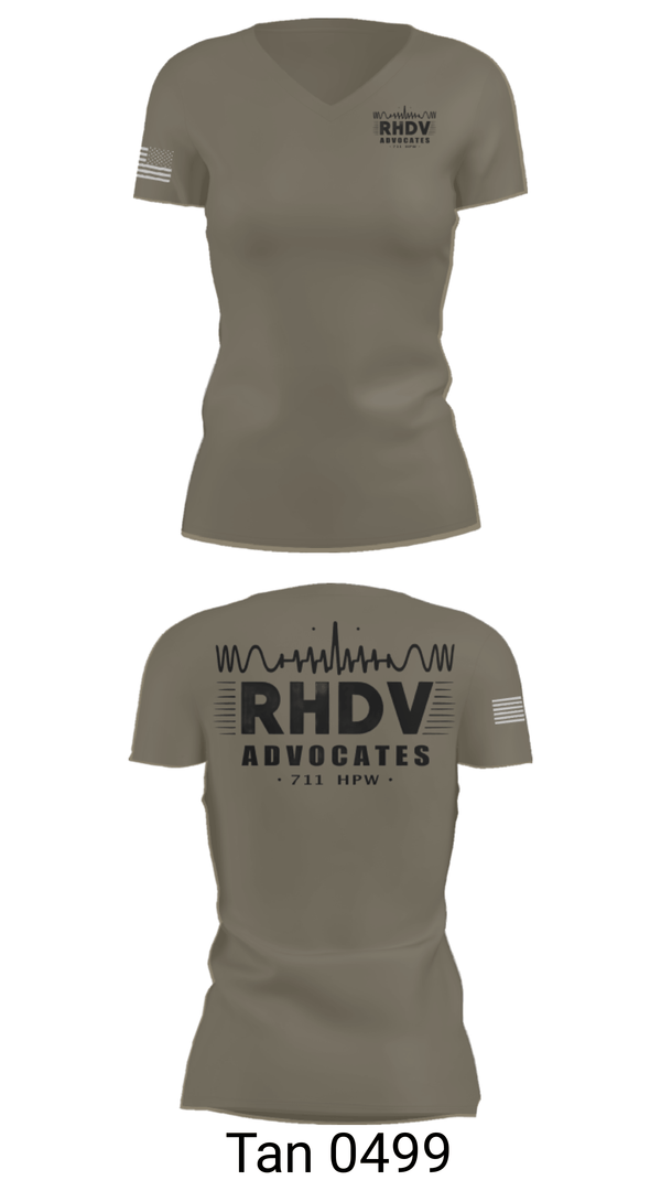 Womens Short Sleeve Vneck Shirt, 711 HPW/RHDV, Army, Teamtime, Team time, sublimation, custom sports apparel, team uniforms, spirit wear, spiritwear, sports uniforms, custom shirts, team store, custom team store, fundraiser sports, apparel fundraiser