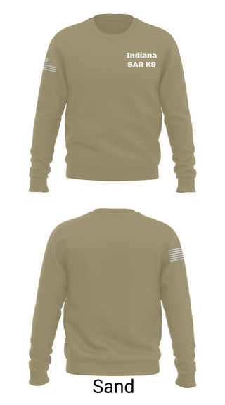 Crew Neck Sweatshirt, Indiana SAR K9, , Teamtime, Team time, sublimation, custom sports apparel, team uniforms, spirit wear, spiritwear, sports uniforms, custom shirts, team store, custom team store, fundraiser sports, apparel fundraiser