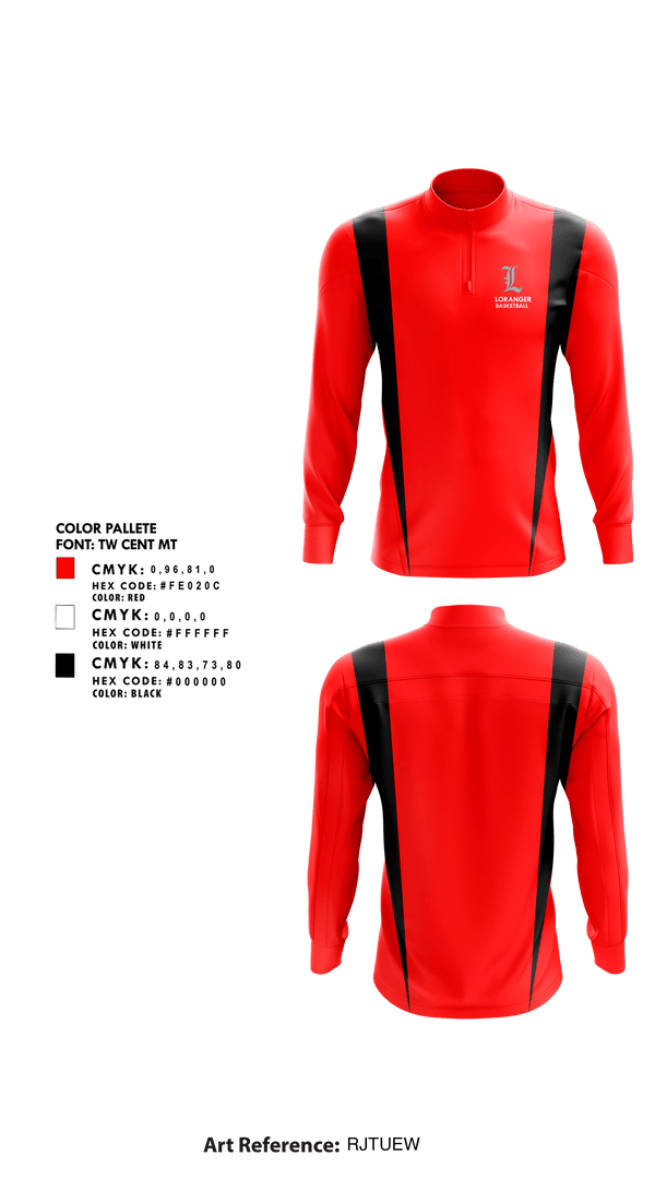 Quarter Zip Jacket, Loranger High School Basketball, Women's Basketball, Teamtime, Team time, sublimation, custom sports apparel, team uniforms, spirit wear, spiritwear, sports uniforms, custom shirts, team store, custom team store, fundraiser sports, apparel fundraiser