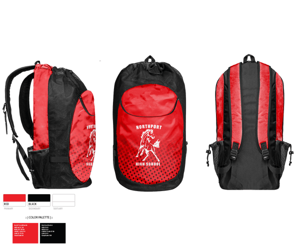 Gear Bag, Northport High School, Spirit Store, Teamtime, Team time, sublimation, custom sports apparel, team uniforms, spirit wear, spiritwear, sports uniforms, custom shirts, team store, custom team store, fundraiser sports, apparel fundraiser