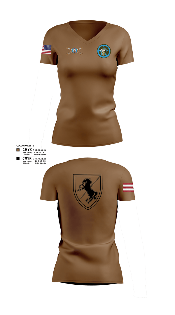 Womens Short Sleeve Vneck Shirt, Bandit Troop, Army, Teamtime, Team time, sublimation, custom sports apparel, team uniforms, spirit wear, spiritwear, sports uniforms, custom shirts, team store, custom team store, fundraiser sports, apparel fundraiser