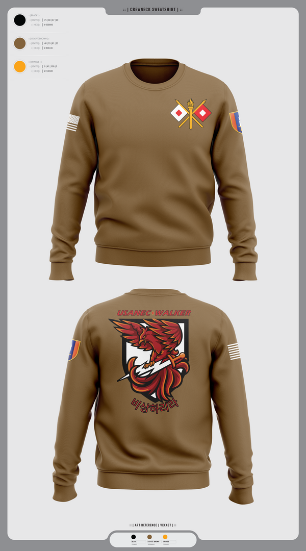 Crew Neck Sweatshirt, USANEC-WALKER, Army, Teamtime, Team time, sublimation, custom sports apparel, team uniforms, spirit wear, spiritwear, sports uniforms, custom shirts, team store, custom team store, fundraiser sports, apparel fundraiser