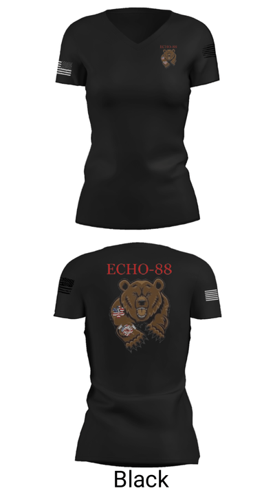 ECHO-88 83597069 Women's Short Sleeve V-neck Shirt - 28